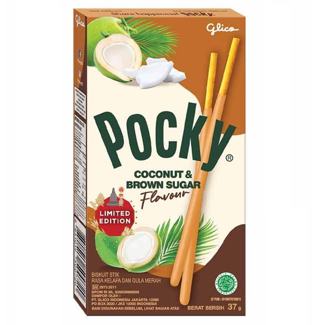 Pocky Coconut &amp; Brown Sugar GLICO, 37 g