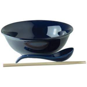 
                
                    Load image into Gallery viewer, Ramen Soup Bowl with Spoon (Porcelain) and Chopsticks ASIAN HAPPY KITCHEN
                
            