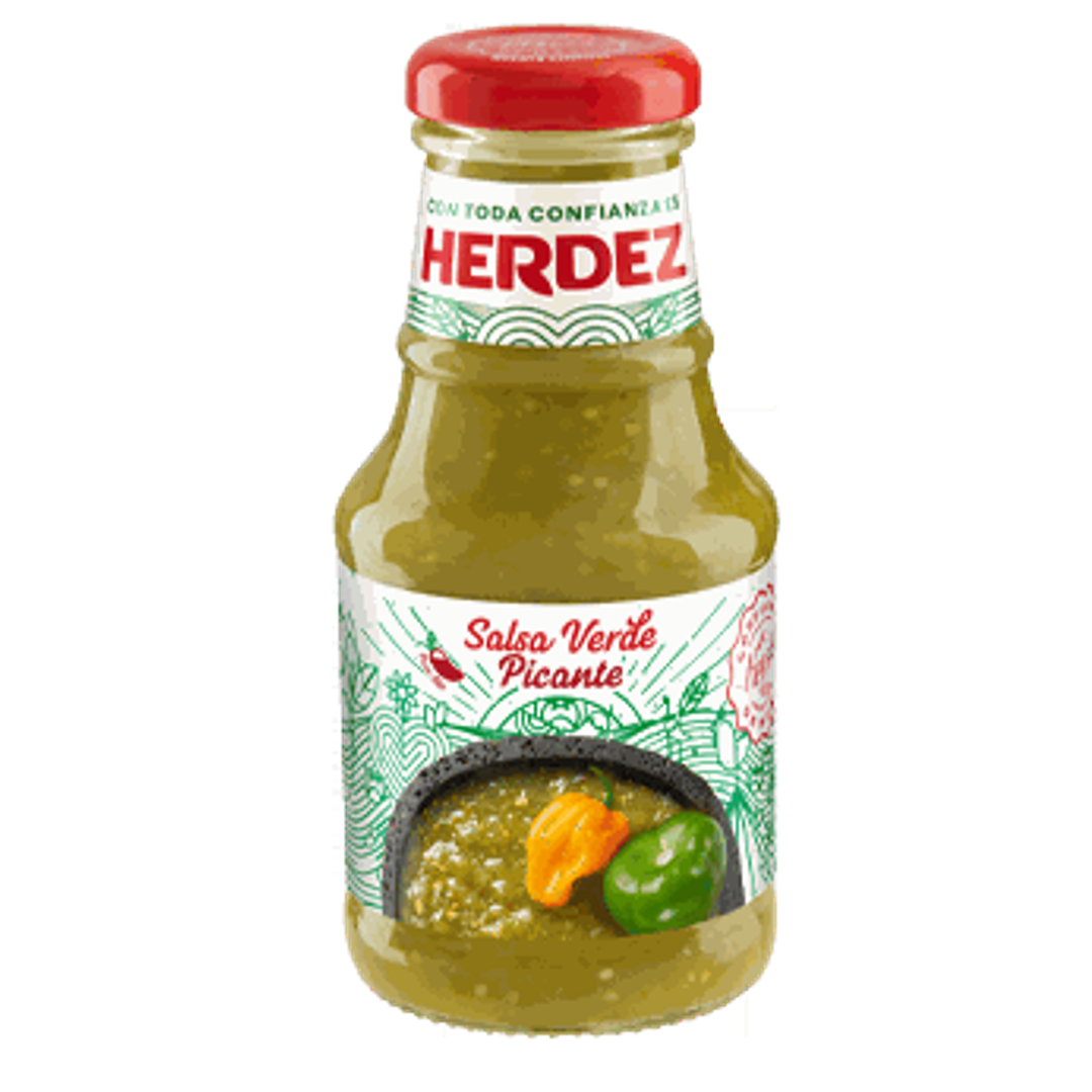 Salsa Verde Picante with Habanero HERDEZ (In Glass), 240 g