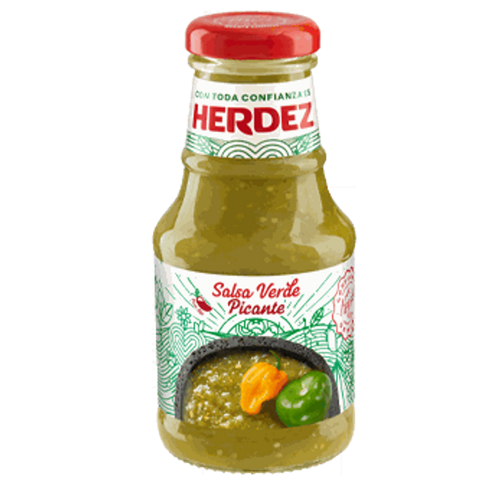 
                
                    Load image into Gallery viewer, Salsa Verde Picante with Habanero HERDEZ (In Glass), 240 g
                
            