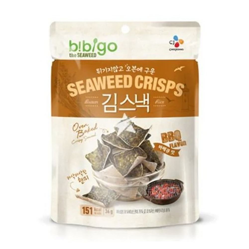 
                
                    Load image into Gallery viewer, Seaweed Rice Crisps (BBQ flavour) BIBIGO, 20g
                
            