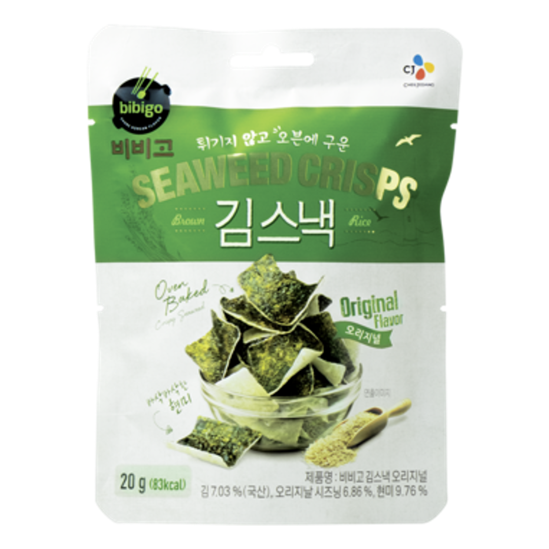 Seaweed Rice Crisps (Original flavour) BIBIGO, 20g