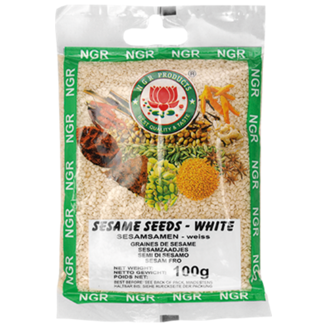 Baltos sezamo sėklos NGR India, 100 g