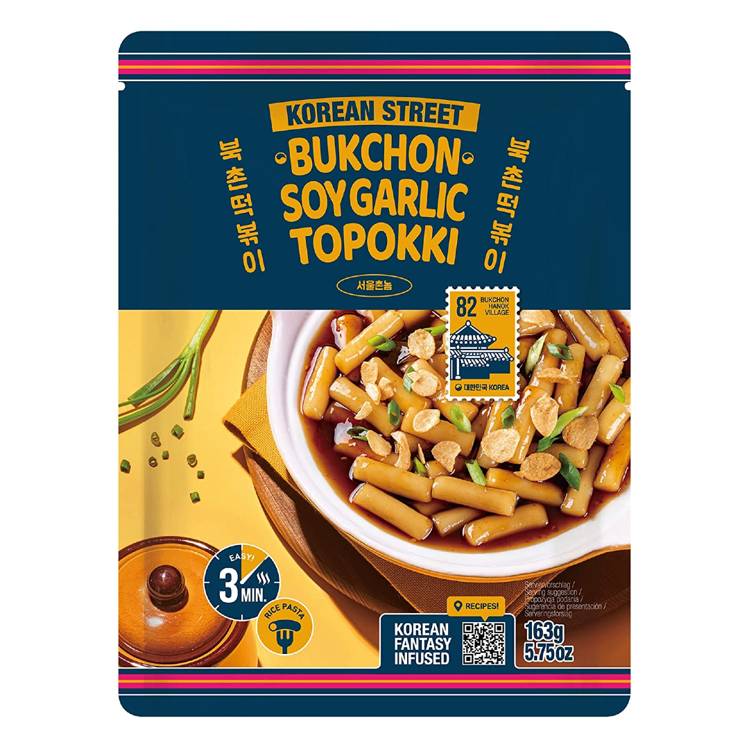 Topokki Soy Garlic flavour KOREAN STREET, 163 g