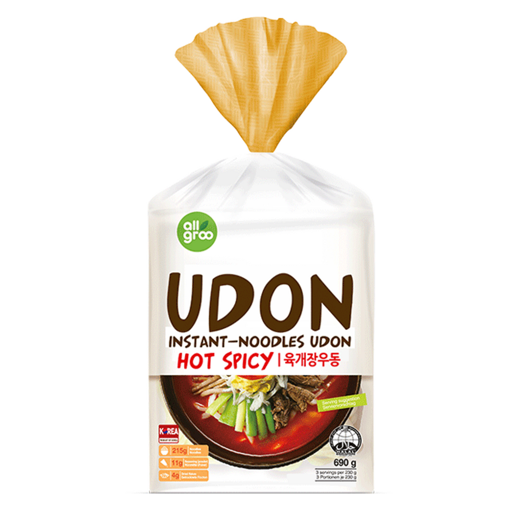 
                
                    Load image into Gallery viewer, Udon Noodles Hot Spicy 3 portions ALLGROO, 690 g
                
            
