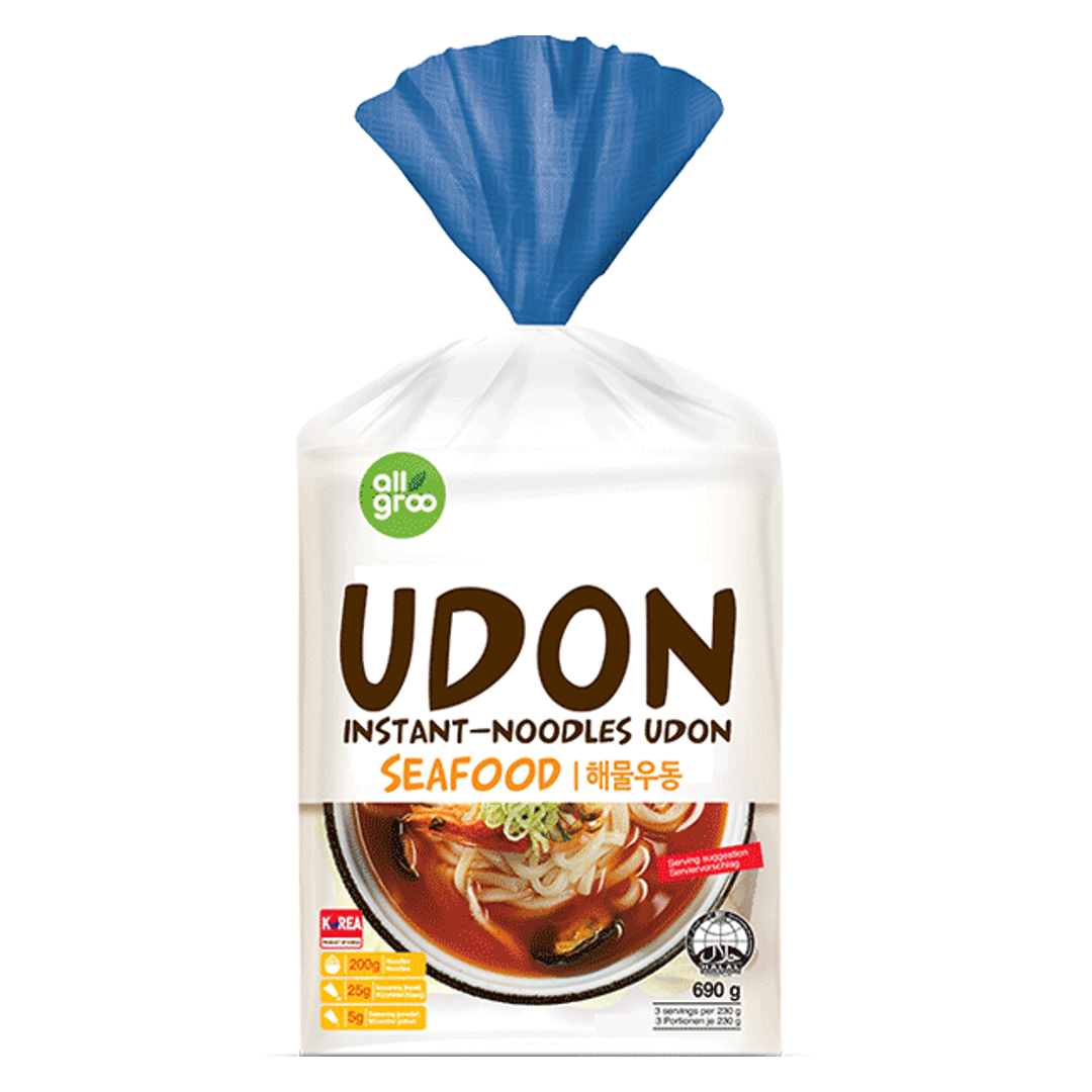 Udon Noodles Seafood 3 portions ALLGROO, 690 g