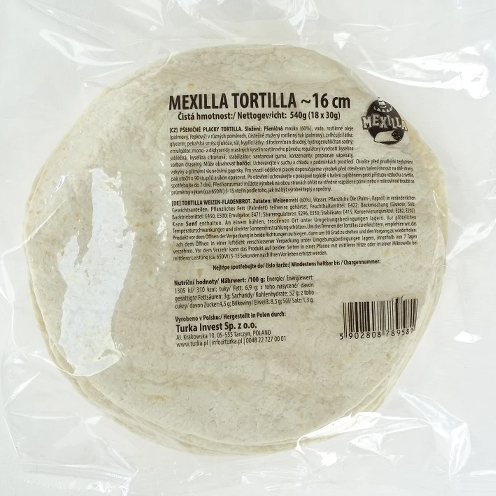 
                
                    Load image into Gallery viewer, Wheat Flour Tortilla (Wrap) MEXILLA, 18 pcs, 16 cm, 540 g
                
            